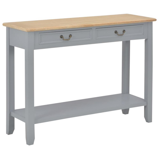 vidaXL Console Table Gray 43.3"x13.7"x31.4" Wood, 249902