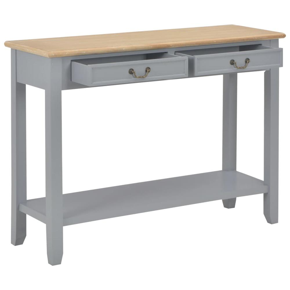 vidaXL Console Table Gray 43.3"x13.7"x31.4" Wood, 249902