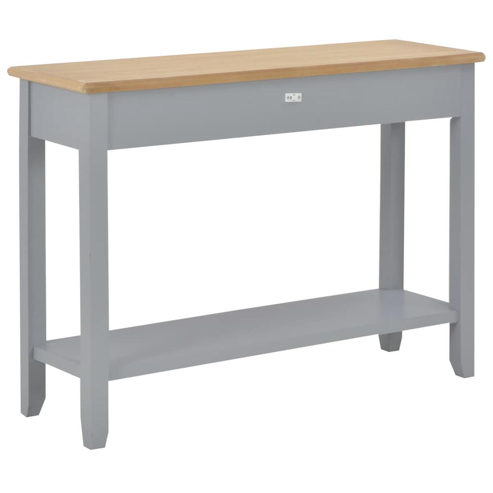 vidaXL Console Table Gray 43.3"x13.7"x31.4" Wood, 249902