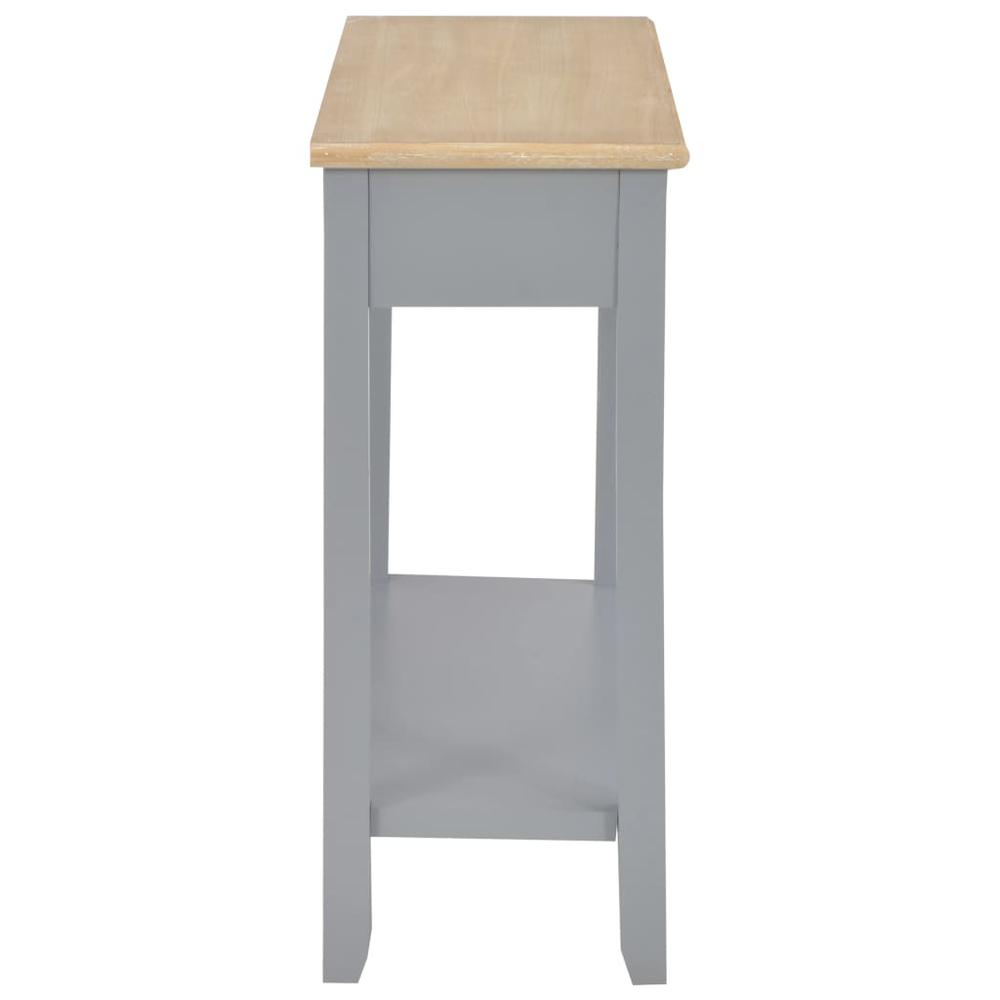 vidaXL Console Table Gray 43.3"x13.7"x31.4" Wood, 249902