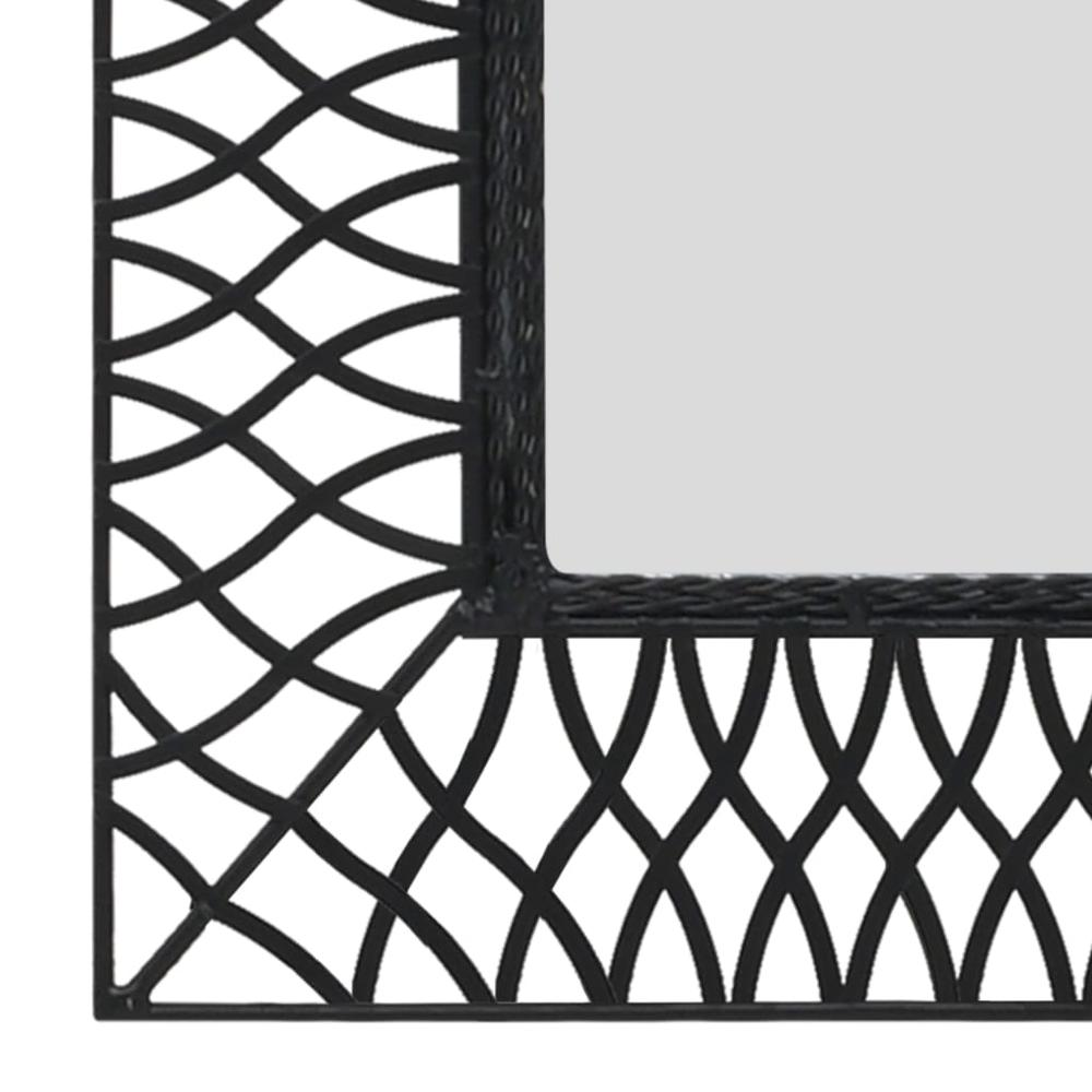 vidaXL Garden Wall Mirror Arched 23.6"x43.3" Black, 275608