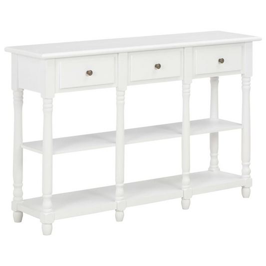 vidaXL Console Table White 47.2"x11.8"x29.9" MDF, 280015