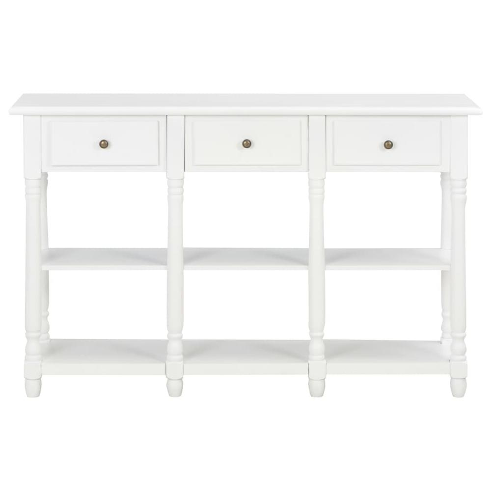 vidaXL Console Table White 47.2"x11.8"x29.9" MDF, 280015