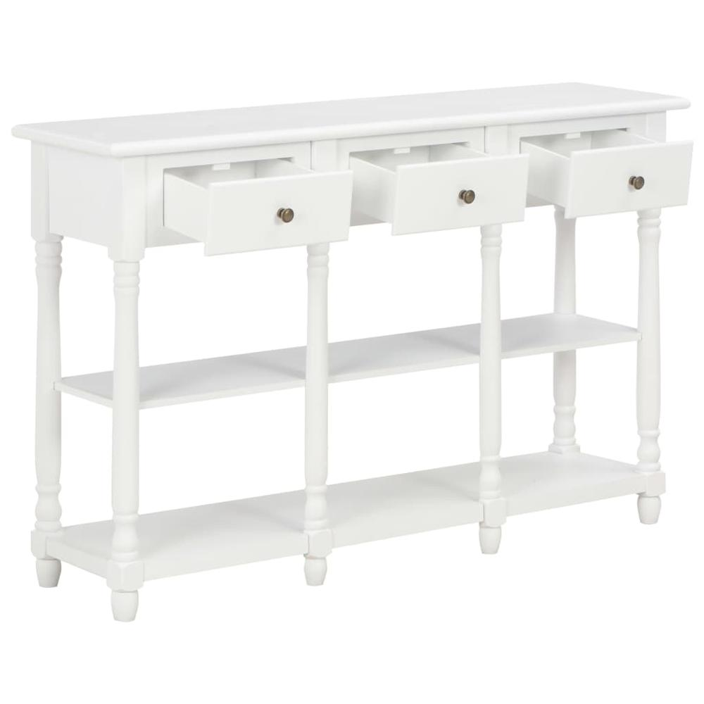 vidaXL Console Table White 47.2"x11.8"x29.9" MDF, 280015