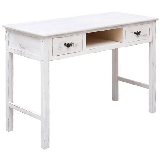 vidaXL Console Table Antique White 43.3"x17.7"x29.9" Wood, 284162