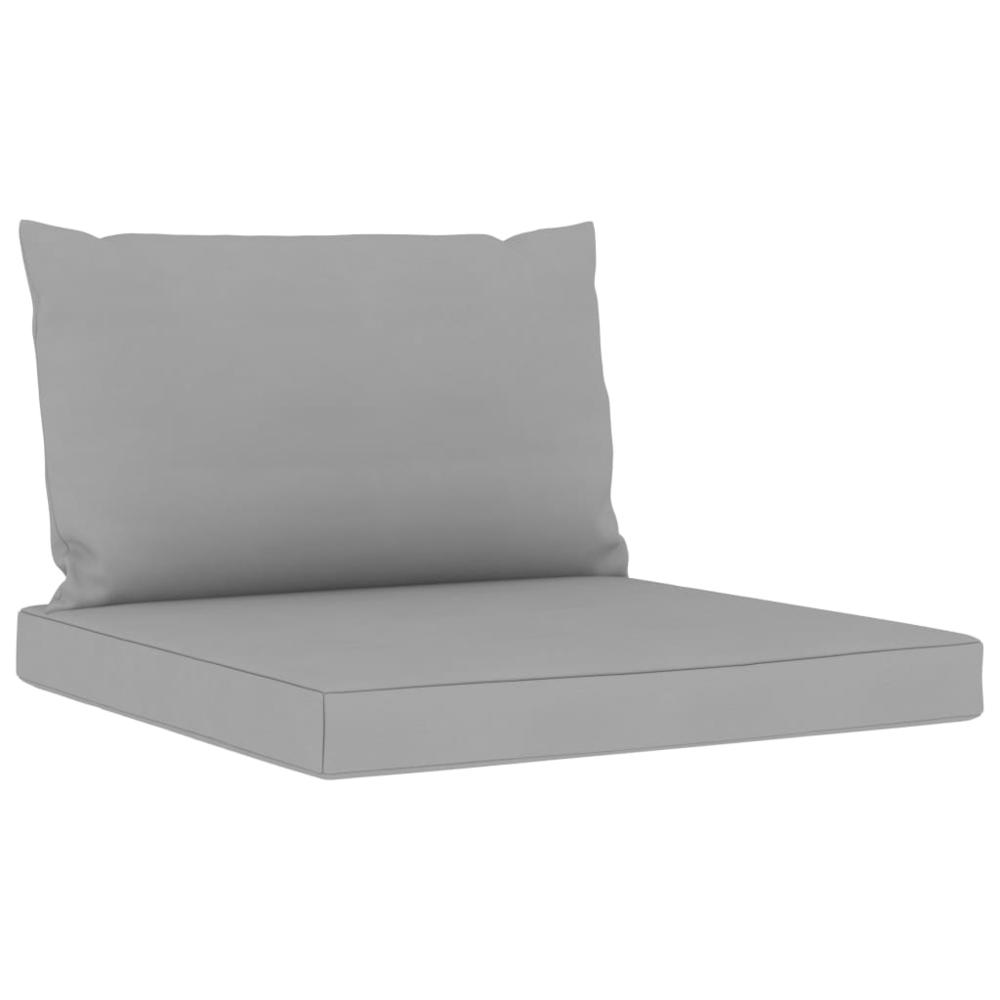 vidaXL Pallet Sofa Cushions 2 pcs Gray Fabric, 315053