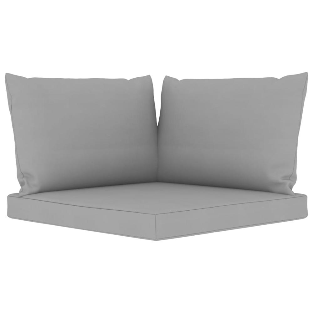 vidaXL Pallet Sofa Cushions 3 pcs Gray Fabric, 315065