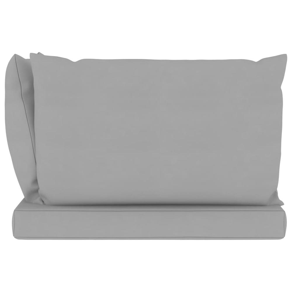 vidaXL Pallet Sofa Cushions 3 pcs Gray Fabric, 315065