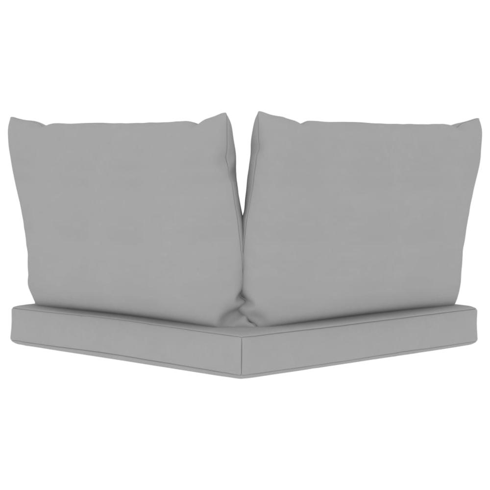 vidaXL Pallet Sofa Cushions 3 pcs Gray Fabric, 315065