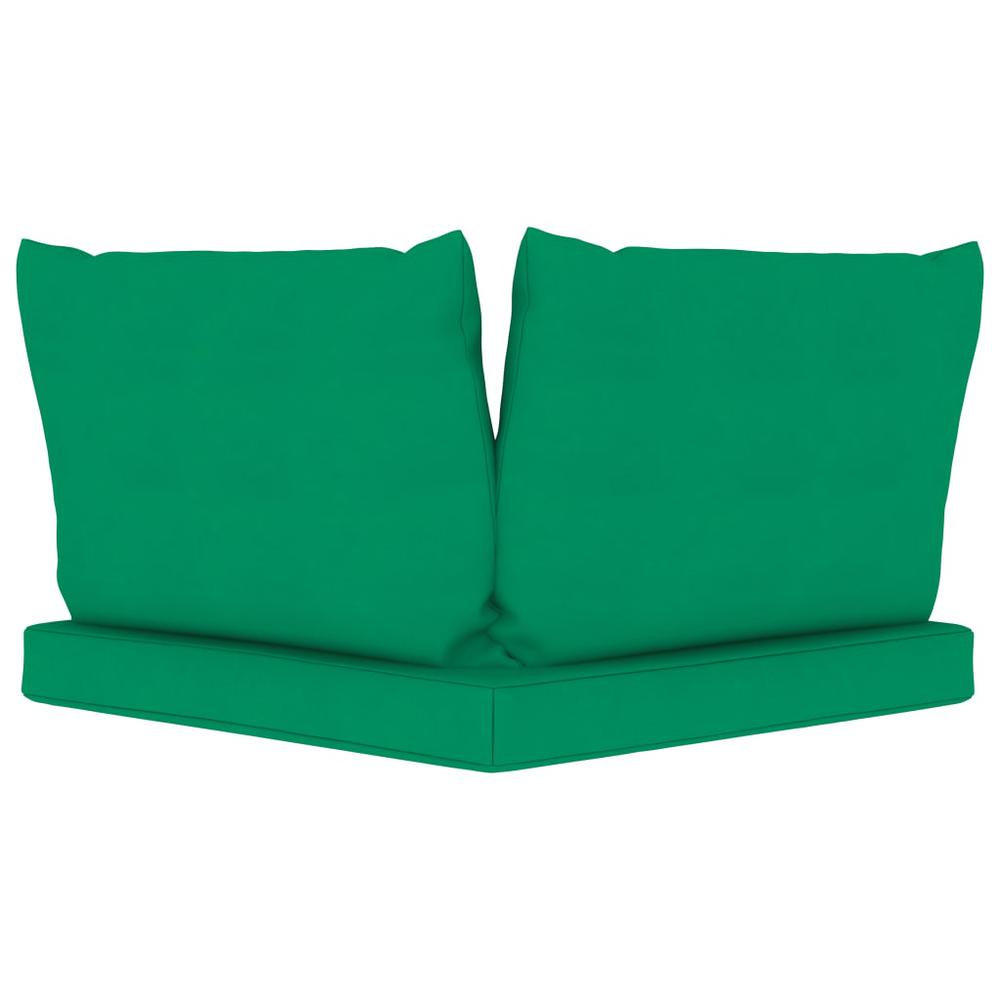 vidaXL Pallet Sofa Cushions 3 pcs Green Fabric, 315069