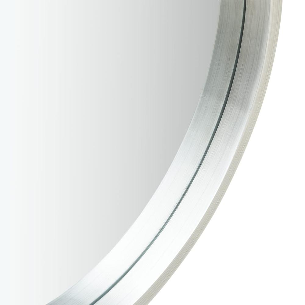 vidaXL Wall Mirror with Strap 15.7" Silver, 320362