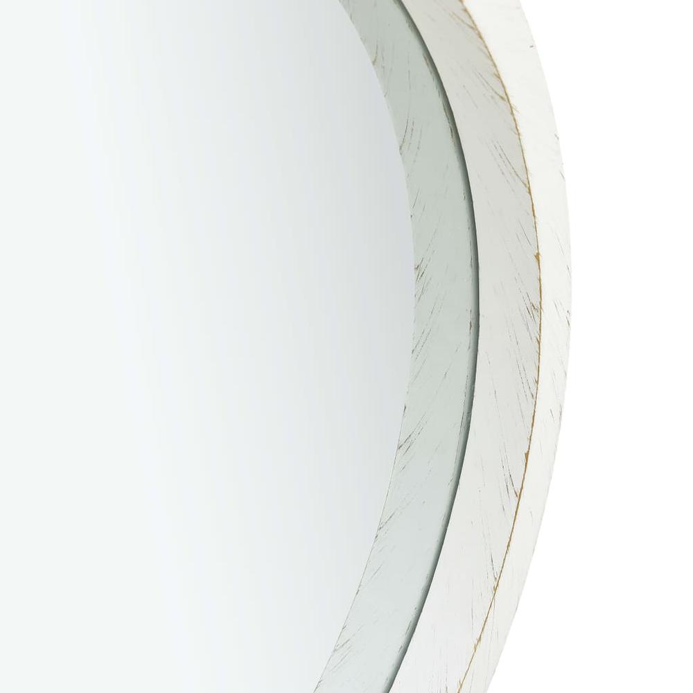 vidaXL Wall Mirror with Strap 23.6" White, 320368