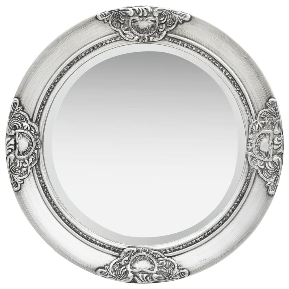 vidaXL Wall Mirror Baroque Style 19.7" Silver, 320346