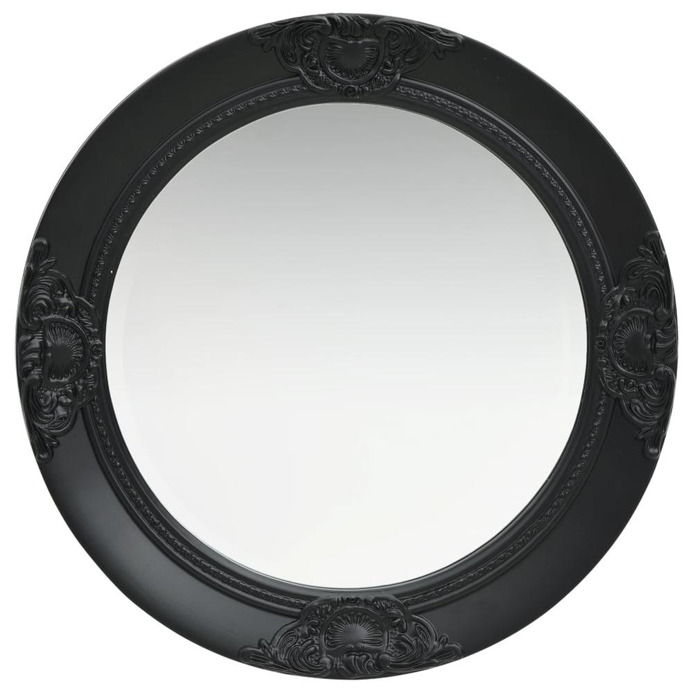 vidaXL Wall Mirror Baroque Style 19.7" Black, 320347