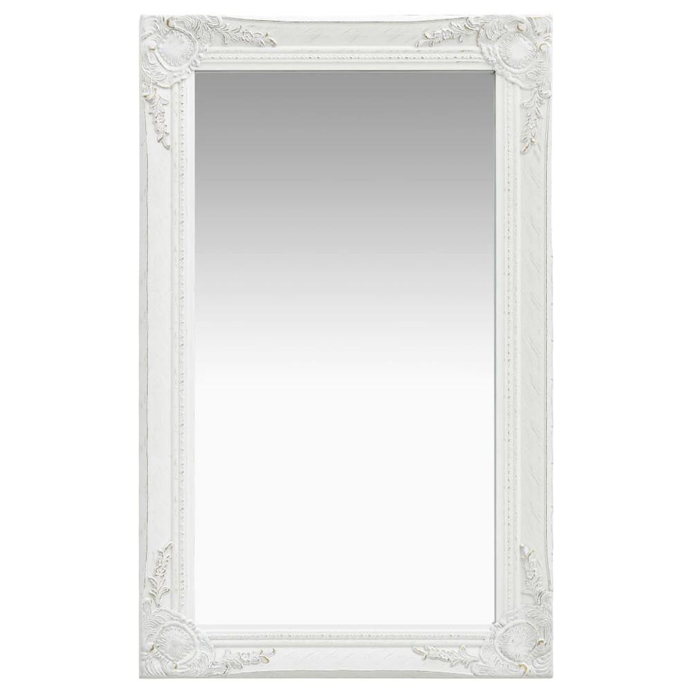 vidaXL Wall Mirror Baroque Style 19.7"x31.5" White, 320320