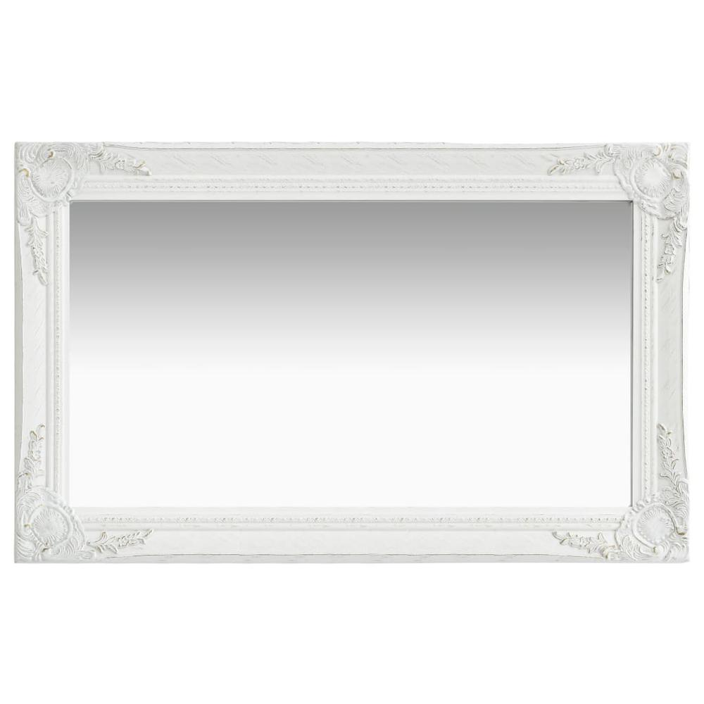 vidaXL Wall Mirror Baroque Style 19.7"x31.5" White, 320320