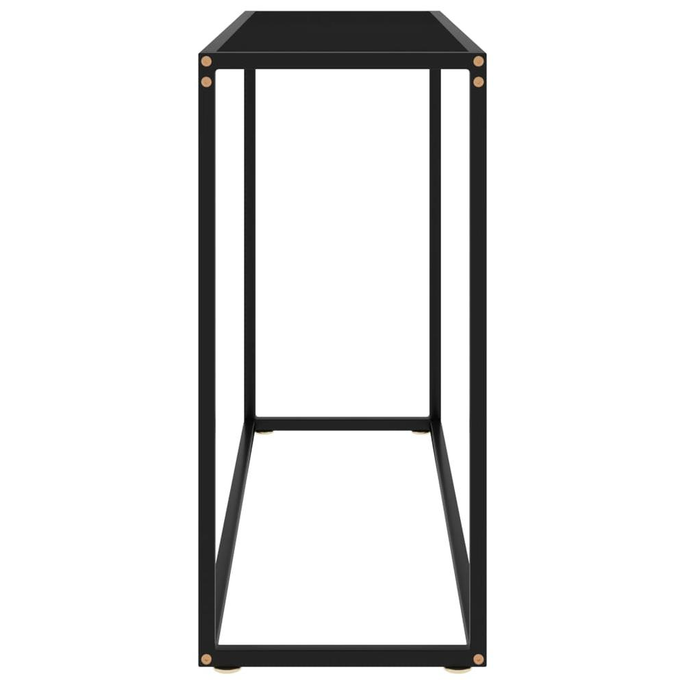 vidaXL Console Table Black 39.4"x13.8"x29.5" Tempered Glass 2812