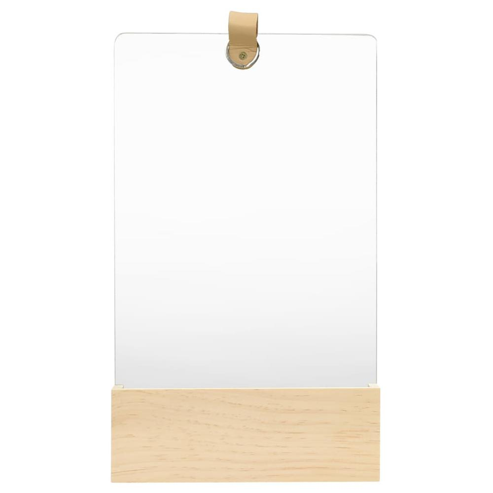 vidaXL Wall Mirror Solid Pinewood 9.1"x15.6" 2802