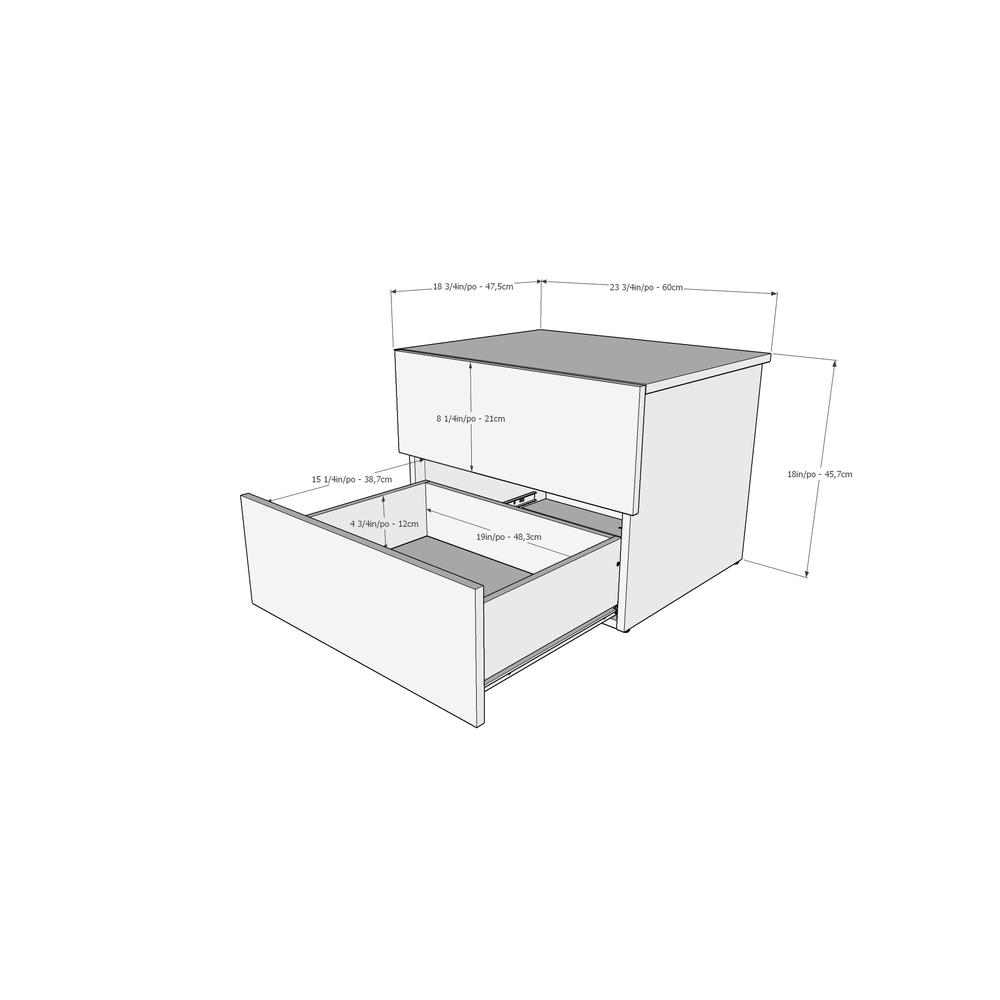 Tokyo 4 Piece Queen Size Bedroom Set, Bark Grey and White