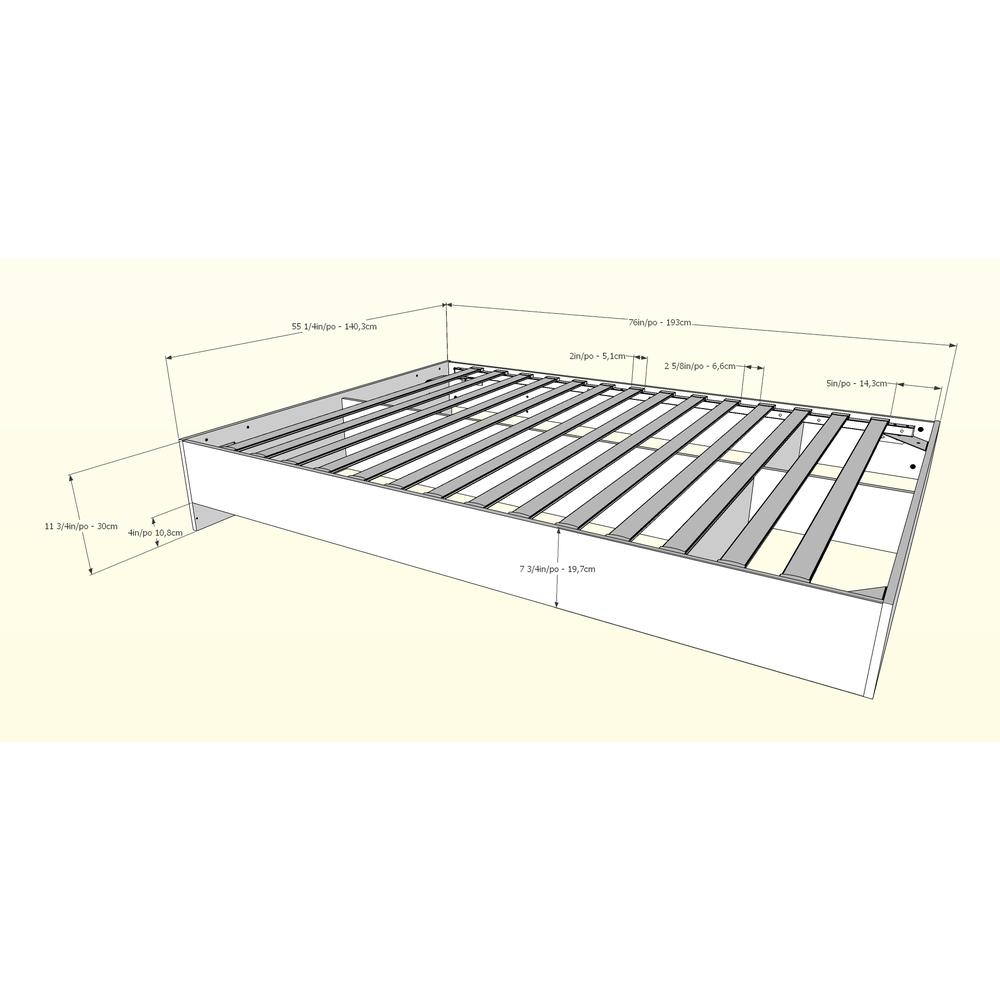 Pure 2 Piece Full Size Bedroom Set, Bark Grey and White