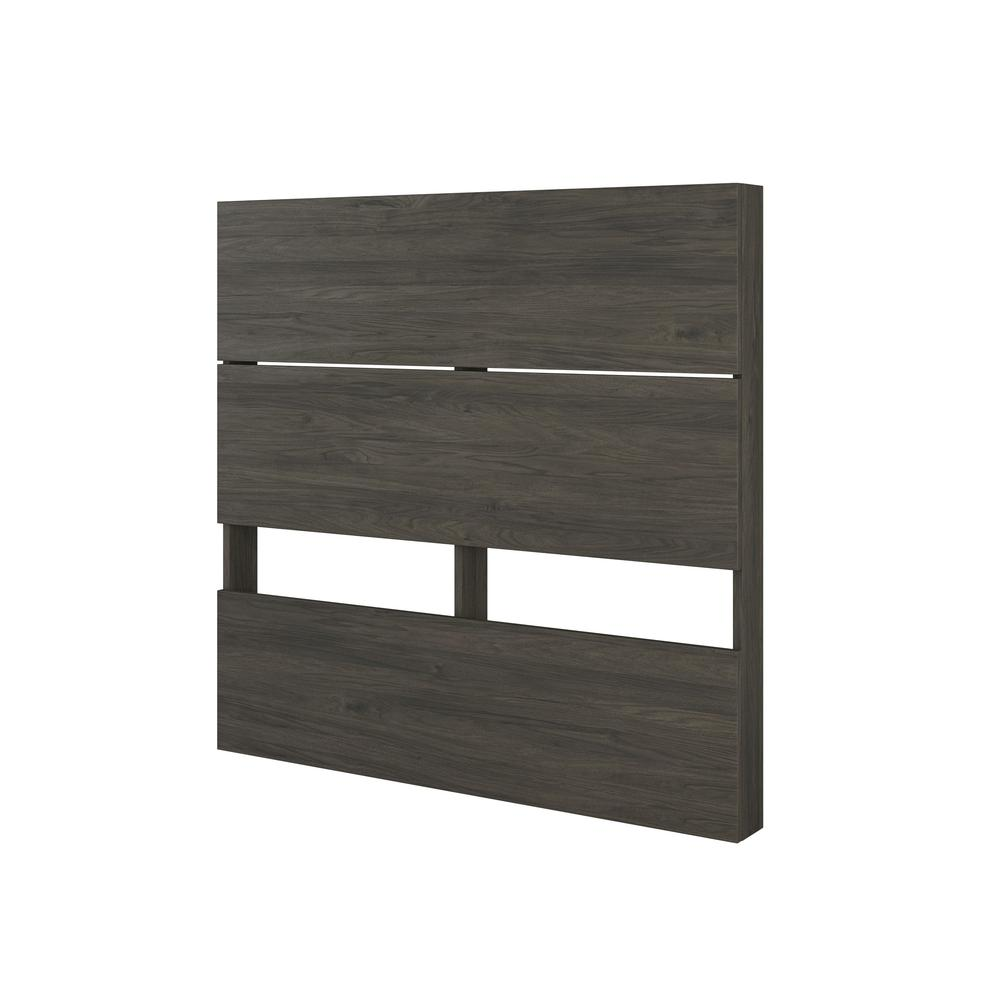 Milton 2 Piece Twin Size Bedroom Set, Bark Grey and White