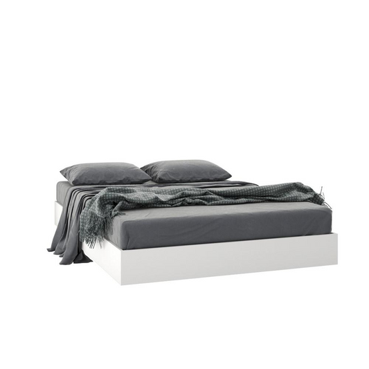 Monroe 3 Piece Full Size Bedroom Set, Bark Grey and White