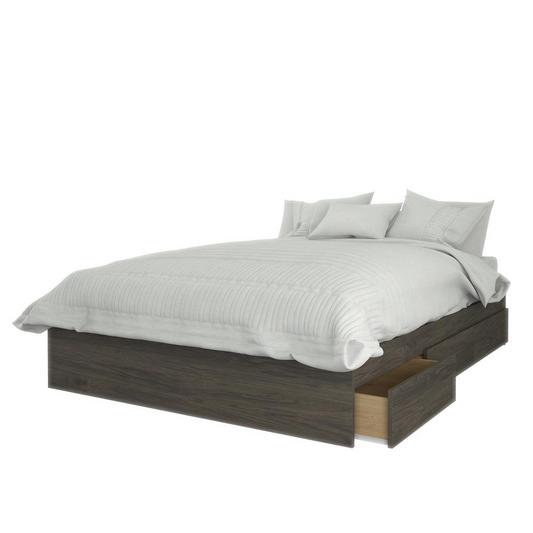 2 Piece Full Size Bedroom Set, Bark Grey