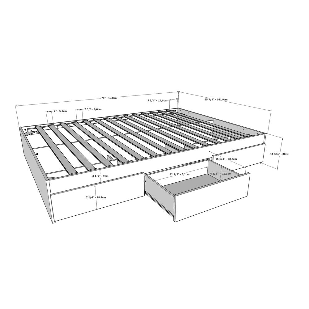 2 Piece Full Size Bedroom Set, Bark Grey