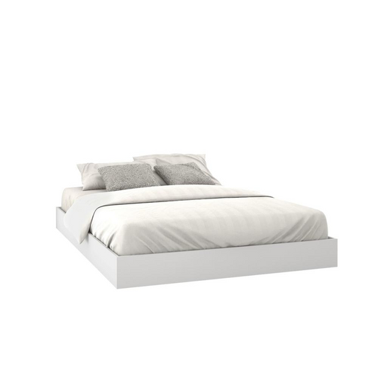 Unik 4 Piece Queen Size Bedroom Set, Bark Grey and White