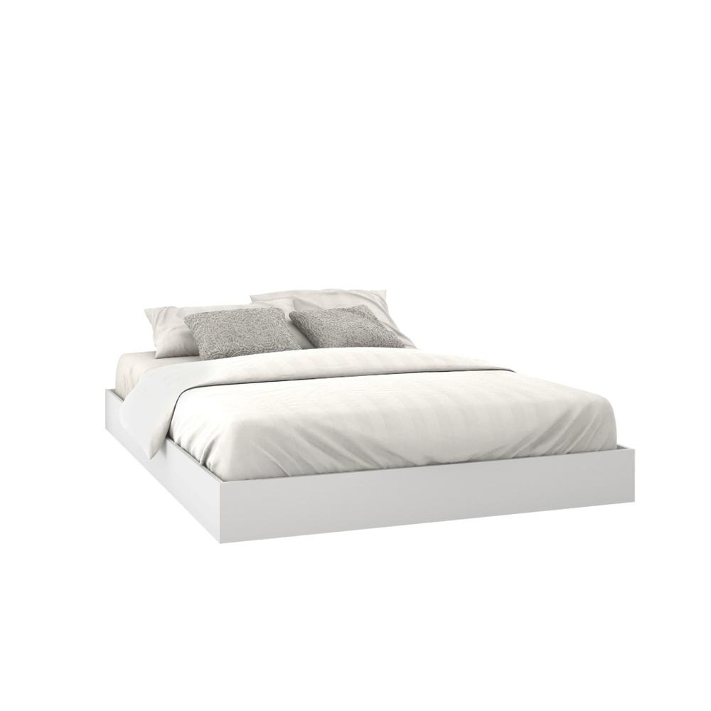 Unik 3 Piece Queen Size Bedroom Set, Bark Grey and White