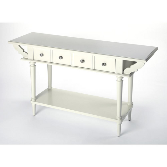 Talia White Console Table