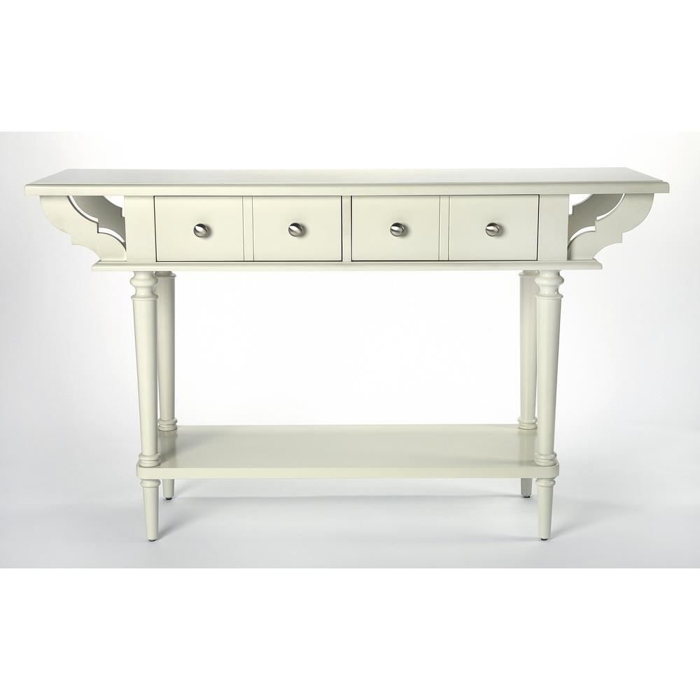 Talia White Console Table