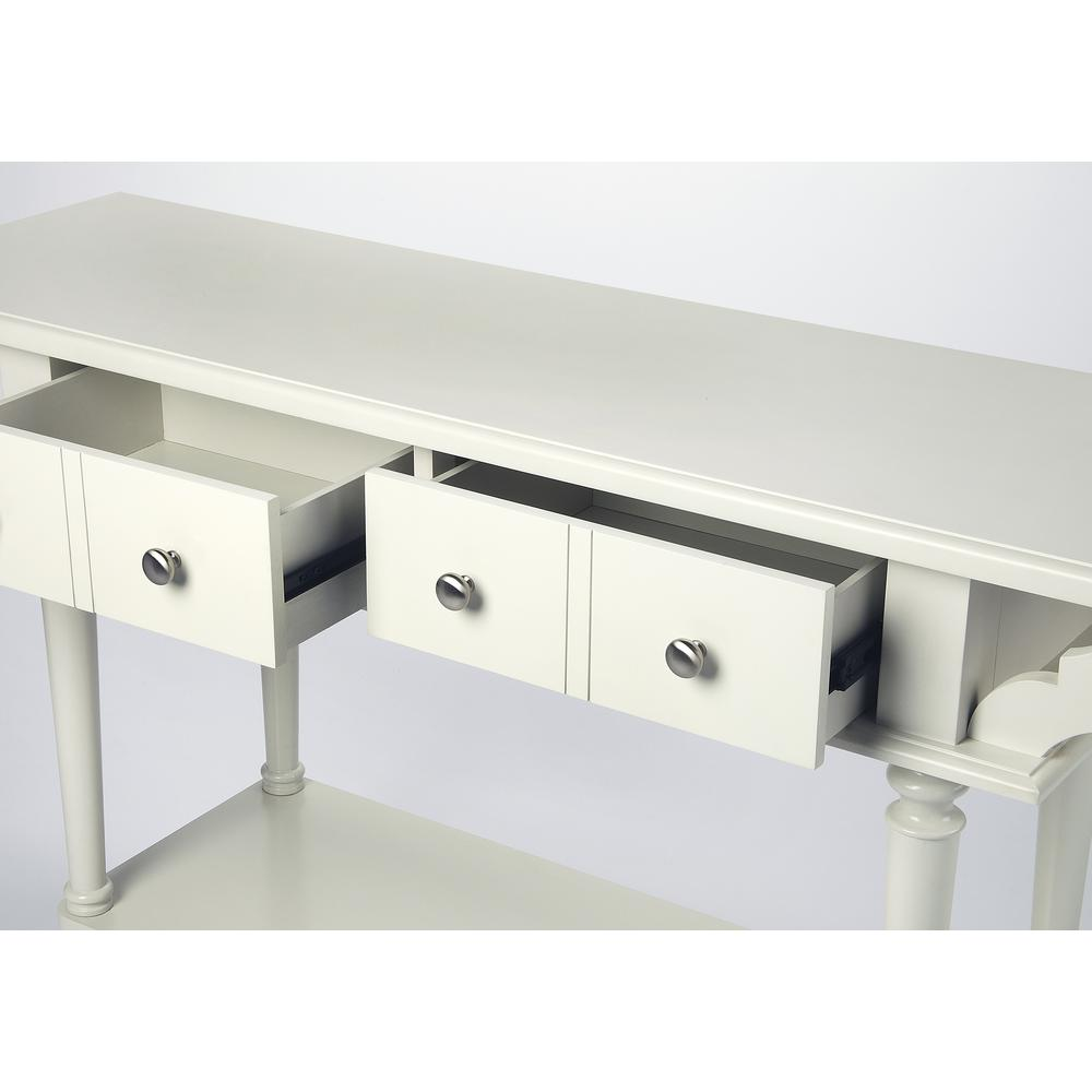 Talia White Console Table