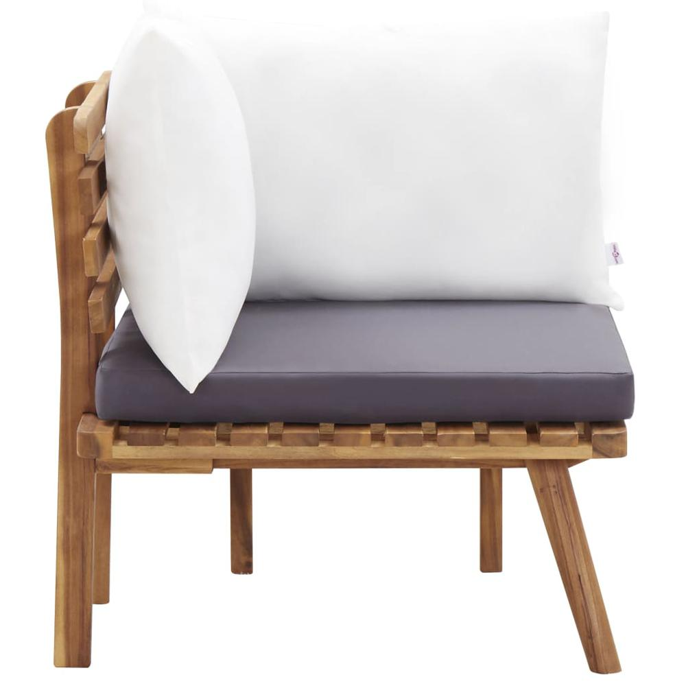 vidaXL Garden Corner Sofa with Cushions Solid Acacia Wood, 46673