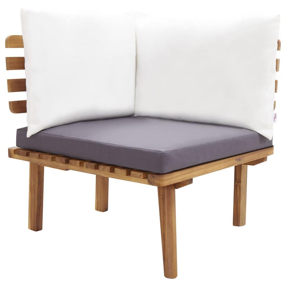vidaXL Garden Corner Sofa with Cushions Solid Acacia Wood, 46673