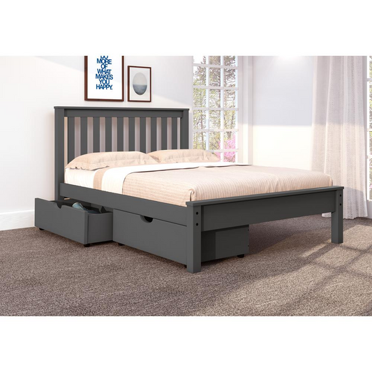 Full Contempo Bed W/Dual Under Bed Drawers