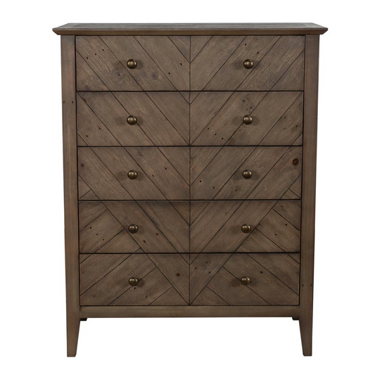 Bowen Reclaimed Pine 5 Drawer Dresser