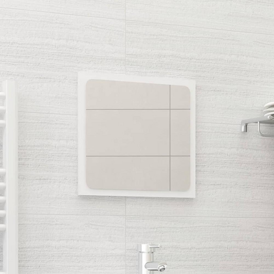 vidaXL Bathroom Mirror White 15.7"x0.6"x14.6" Chipboard, 804598