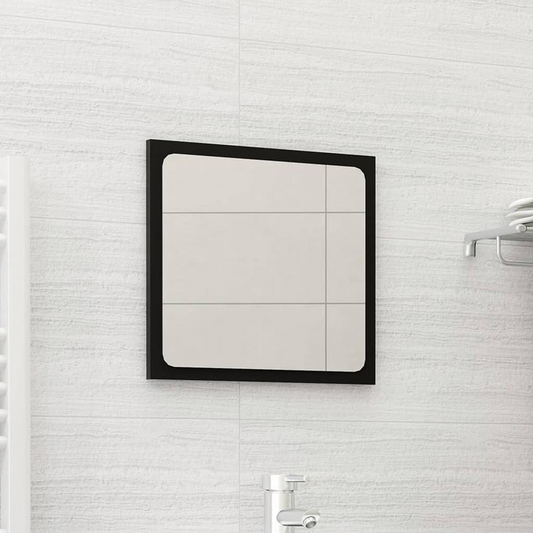 vidaXL Bathroom Mirror Black 15.7"x0.6"x14.6" Chipboard, 804599