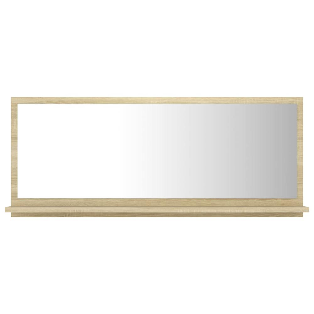 vidaXL Bathroom Mirror Sonoma Oak 35.4"x4.1"x14.6" Chipboard, 804583