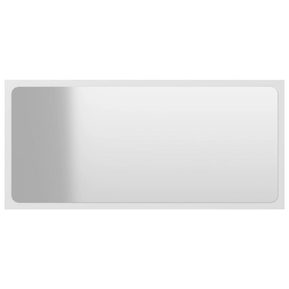 vidaXL Bathroom Mirror White 31.5"x0.6"x14.6" Chipboard, 804614