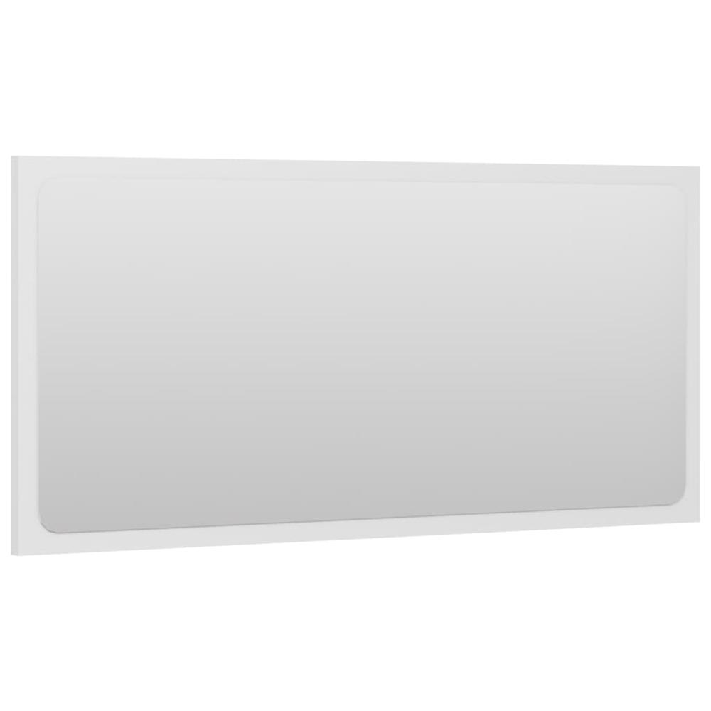 vidaXL Bathroom Mirror White 31.5"x0.6"x14.6" Chipboard, 804614