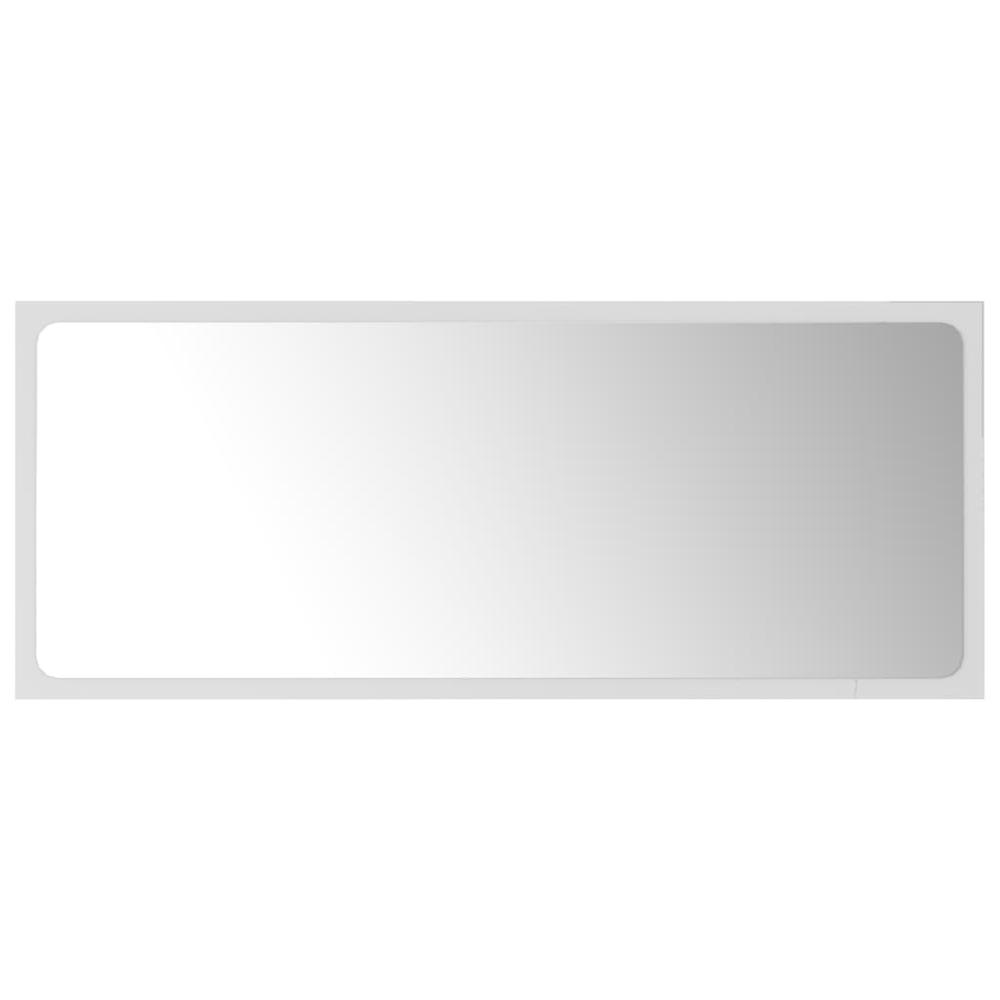 vidaXL Bathroom Mirror White 35.4"x0.6"x14.6" Chipboard, 804622