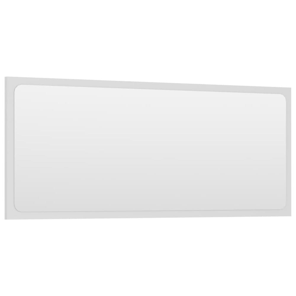 vidaXL Bathroom Mirror White 35.4"x0.6"x14.6" Chipboard, 804622