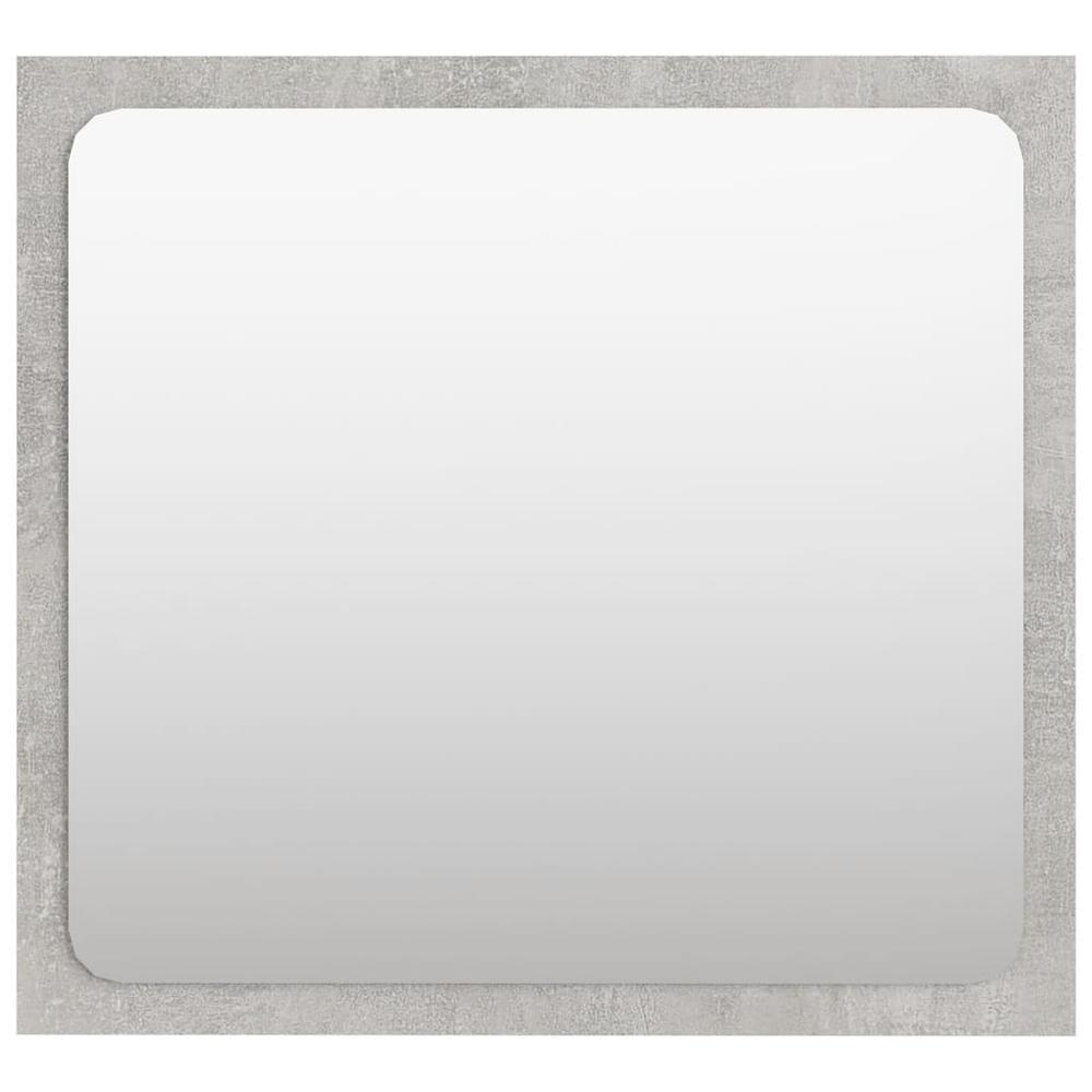 vidaXL Bathroom Mirror Concrete Gray 15.7"x0.6"x14.6" Chipboard, 804602