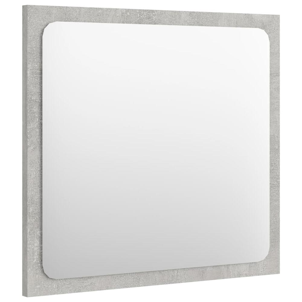 vidaXL Bathroom Mirror Concrete Gray 15.7"x0.6"x14.6" Chipboard, 804602