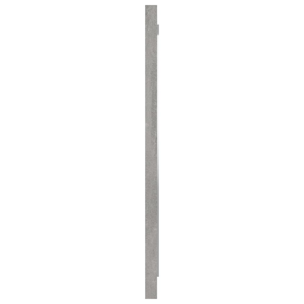 vidaXL Bathroom Mirror Concrete Gray 15.7"x0.6"x14.6" Chipboard, 804602