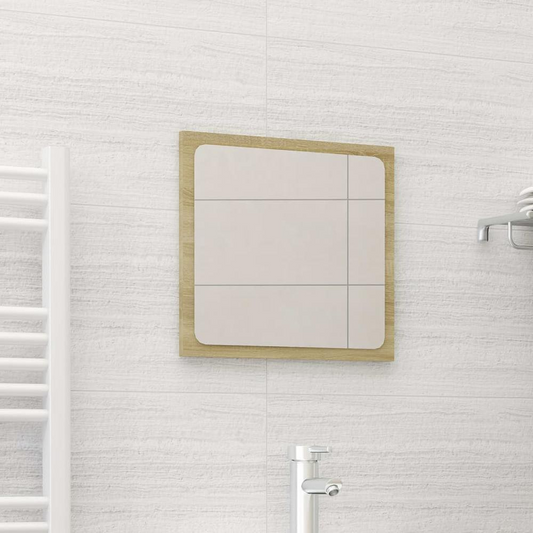 vidaXL Bathroom Mirror Sonoma Oak 15.7"x0.6"x14.6" Chipboard, 804601