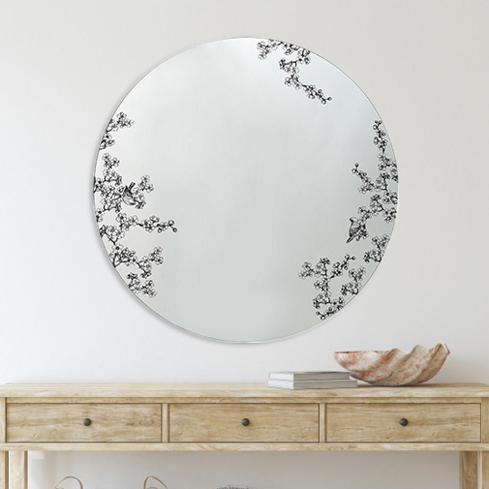 Floral Silk Wall Mirror I