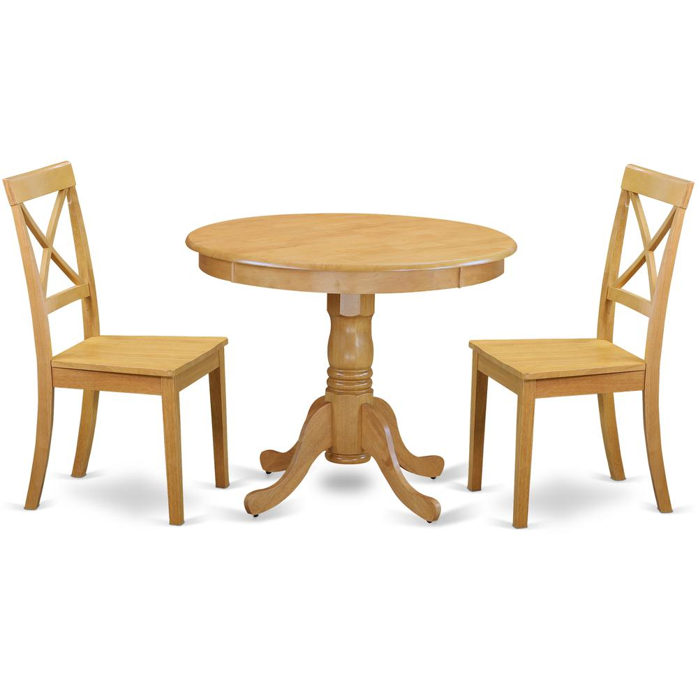 Dining Room Set Oak, ANBO3-OAK-W